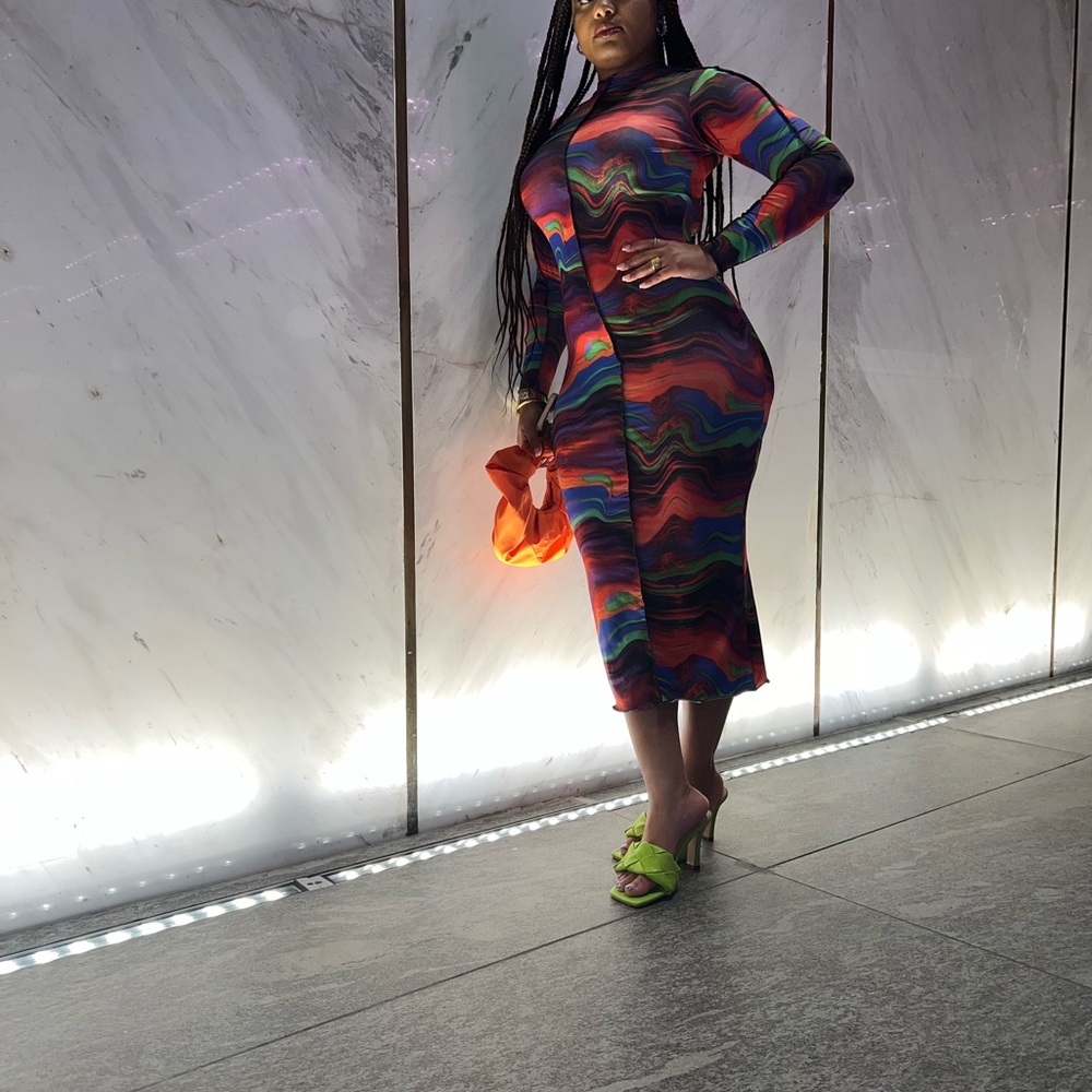 Multi color maxi dress